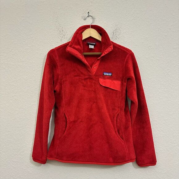 PATAGONIA W's Re-Tool Snap-T Pullover Sweater Outdoor in Cochineal Red Wax - Picture 1 of 7